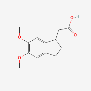 molecular formula C13H16O4 B1206453 5,6-Dimethoxyindan-1-acetic acid CAS No. 62956-65-4
