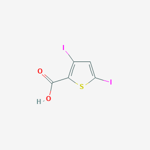 molecular formula C5H2I2O2S B12064531 3,5-Diiodothiophene-2-carboxylic acid CAS No. 1389313-38-5