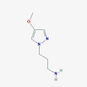 molecular formula C7H13N3O B12064561 3-(4-Methoxy-1H-pyrazol-1-yl)propan-1-amine 