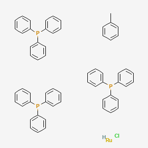 molecular formula C61H54ClP3Ru B12064564 Chloro(hydrido)ruthenium;toluene;triphenylphosphane 