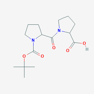 molecular formula C15H24N2O5 B12064567 Methanone, (2-carboxypyrrolidin-1-yl)-[1-(t-butoxycarbonyl)pyrrolidin-2-yl]- 