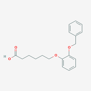 molecular formula C19H22O4 B12064576 Hexanoic acid, 6-[2-(phenylmethoxy)phenoxy]- 