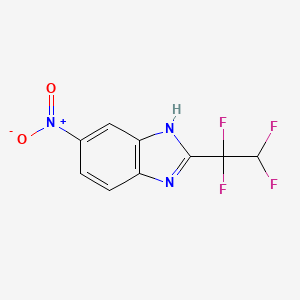 molecular formula C9H5F4N3O2 B12064577 1H-Benzimidazole, 6-nitro-2-(1,1,2,2-tetrafluoroethyl)- CAS No. 1309602-52-5