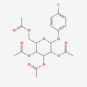 molecular formula C20H23ClO10 B12064590 4-Chlorophenyl 2,3,4,6-tetra-O-acetylhexopyranoside 