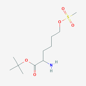 molecular formula C11H23NO5S B12064631 Tert-butyl 2-amino-6-methylsulfonyloxyhexanoate 