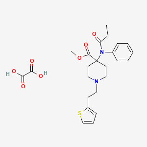 Methyl 4-((1-oxopropyl)phenylamino)-1-(2-(2-thienyl)ethyl)-4-piperidinecarboxylate ethanedioate