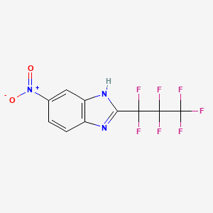 molecular formula C10H4F7N3O2 B12064710 2-(Heptafluoropropyl)-6-nitro-1H-benzimidazole CAS No. 6826-38-6