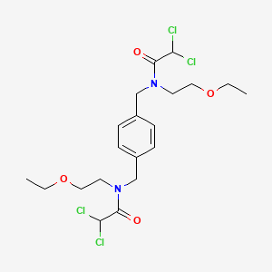 molecular formula C20H28Cl4N2O4 B1206478 Teclozan CAS No. 5560-78-1