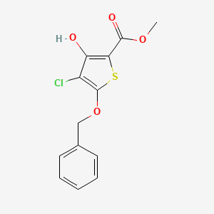 molecular formula C13H11ClO4S B12064846 Methyl 5-(benzyloxy)-4-chloro-3-hydroxythiophene-2-carboxylate 