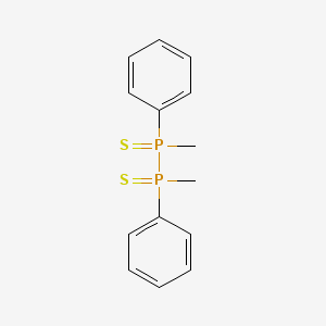 molecular formula C14H16P2S2 B12064848 Methyl-(methyl-phenyl-phosphinothioyl)-phenyl-sulfanylidene-phosphorane CAS No. 3619-83-8