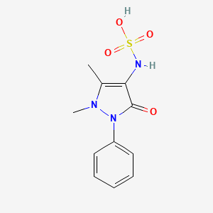molecular formula C11H13N3O4S B12064856 Sulfamic acid, N-(2,3-dihydro-1,5-dimethyl-3-oxo-2-phenyl-1H-pyrazol-4-yl)- CAS No. 1759-26-8