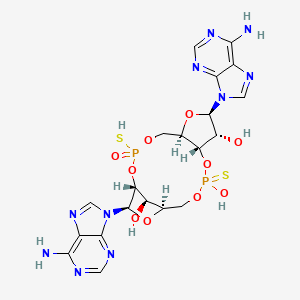 molecular formula C20H24N10O10P2S2 B12064860 Adenosine, [P(R)]-5'-O-[(S)-hydroxymercaptophosphinyl]-P-thioadenylyl-(3'-->5')-, cyclic (2'-->5')-nucleotide 