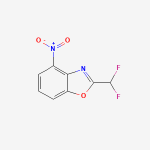 molecular formula C8H4F2N2O3 B12064890 2-Difluoromethyl-4-nitro-benzooxazole 