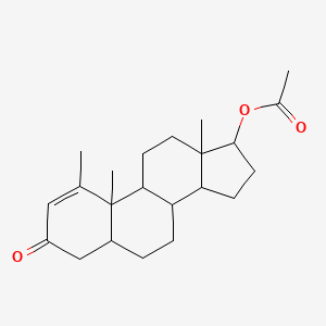 molecular formula C22H32O3 B1206492 Metenolone acetate 