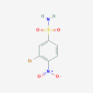molecular formula C6H5BrN2O4S B12064973 3-Bromo-4-nitrobenzene-1-sulfonamide 