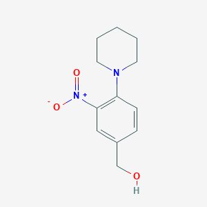 molecular formula C12H16N2O3 B12065031 Benzenemethanol, 3-nitro-4-(1-piperidinyl)- CAS No. 300665-26-3