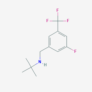 molecular formula C12H15F4N B12065049 tert-Butyl({[3-fluoro-5-(trifluoromethyl)phenyl]methyl})amine 