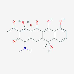 molecular formula C23H25NO8 B12065077 (4S,4aS,5aS,6S,12aS)-2-Acetyl-4-(dimethylamino)-3,6,10,12,12a-pentahydroxy-6-methyl-4a,5,5a,6-tetrahydrotetracene-1,11(4H,12aH)-dione 