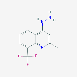 molecular formula C11H10F3N3 B12065079 4-Hydrazinyl-2-methyl-8-(trifluoromethyl)quinoline CAS No. 49612-03-5
