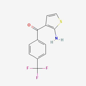 molecular formula C12H8F3NOS B12065098 (2-Aminothiophen-3-YL)(4-(trifluoromethyl)phenyl)methanone 