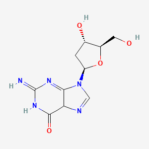 molecular formula C10H13N5O4 B12065143 9-[(2R,4S,5R)-4-hydroxy-5-(hydroxymethyl)oxolan-2-yl]-2-imino-5H-purin-6-one 