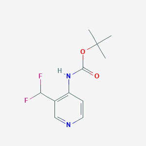 molecular formula C11H14F2N2O2 B12065155 tert-Butyl N-[3-(difluoromethyl)-4-pyridyl]carbamate 