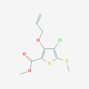 molecular formula C10H11ClO3S2 B12065209 Methyl 3-(allyloxy)-4-chloro-5-(methylthio)thiophene-2-carboxylate 