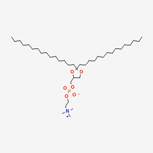 molecular formula C39H80NO6P B1206542 1,2-Dipentadecylmethylidenephosphatidylcholine CAS No. 56078-22-9