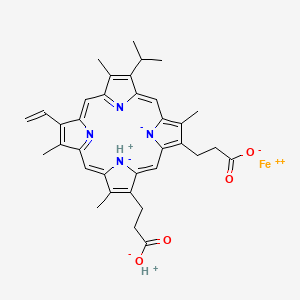 molecular formula C35H36FeN4O4 B1206549 2-Vinyl-4-isopropyldeuteroheme CAS No. 105236-15-5