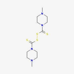 molecular formula C12H22N4S4 B1206554 双(4-甲基-1-哌嗪基硫代羰基)二硫化物 CAS No. 20231-01-0