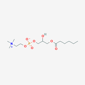 molecular formula C14H30NO7P B12065546 (3-Hexanoyloxy-2-hydroxypropyl) 2-(trimethylazaniumyl)ethyl phosphate 