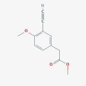 molecular formula C12H12O3 B12065586 (3-Ethynyl-4-methoxy-phenyl)-acetic acid methyl ester 