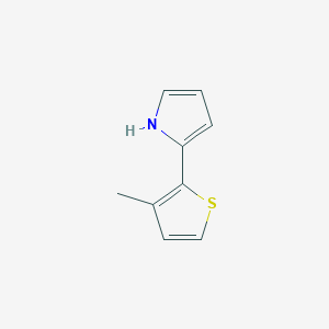 molecular formula C9H9NS B120657 2-(3-Methylthiophen-2-yl)-1H-pyrrole CAS No. 157613-76-8