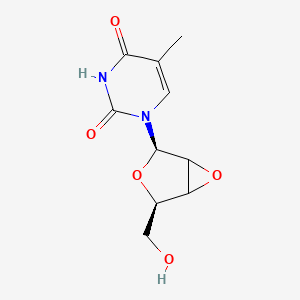 molecular formula C10H12N2O5 B1206572 2,4(1H,3H)-Pyrimidinedione, 1-(2,3-anhydro-beta-D-lyxofuranosyl)-5-methyl- 