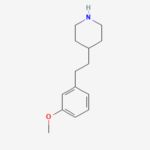 molecular formula C14H21NO B12065757 4-[2-(3-Methoxyphenyl)ethyl]piperidine CAS No. 654662-92-7