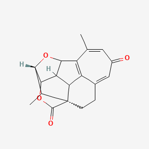 molecular formula C19H18O4 B1206584 (1R,15S)-8,19-dimethyl-14,17-dioxahexacyclo[13.3.1.01,11.04,10.09,13.012,16]nonadeca-4,7,9-triene-6,18-dione 