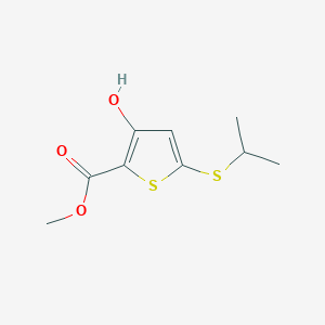 molecular formula C9H12O3S2 B12065891 Methyl 3-hydroxy-5-(isopropylthio)thiophene-2-carboxylate 