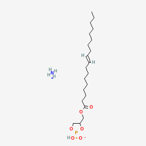 molecular formula C21H43NO6P+ B12065919 azanium;(2-hydroxy-2-oxido-1,3,2-dioxaphospholan-2-ium-4-yl)methyl (E)-octadec-9-enoate 