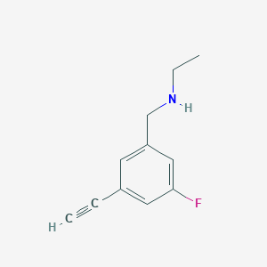 molecular formula C11H12FN B12065935 Ethyl-(3-ethynyl-5-fluoro-benzyl)-amine 