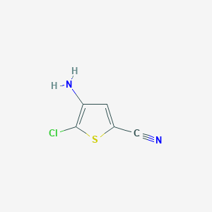 molecular formula C5H3ClN2S B12065951 4-Amino-5-chlorothiophene-2-carbonitrile 