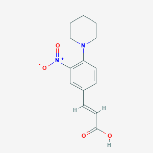 molecular formula C14H16N2O4 B12065977 3-Nitro-4-piperidinocinnamic acid 