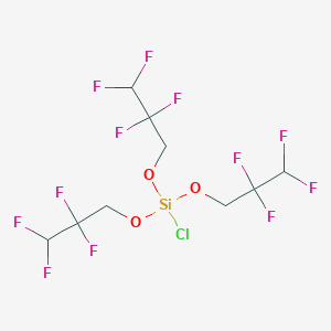 molecular formula C9H9ClF12O3Si B12066000 Tris(2,2,3,3-tetrafluoropropoxy)chlorosilane 