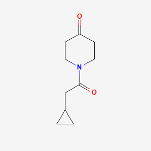 molecular formula C10H15NO2 B12066030 1-(2-Cyclopropyl-acetyl)-piperidin-4-one 