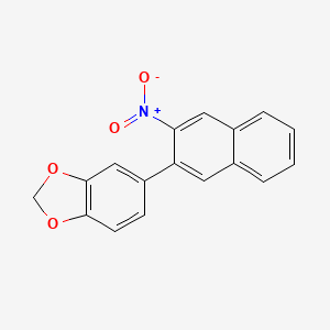 molecular formula C17H11NO4 B12066044 5-(3-Nitronaphthalen-2-yl)benzo[d][1,3]dioxole 