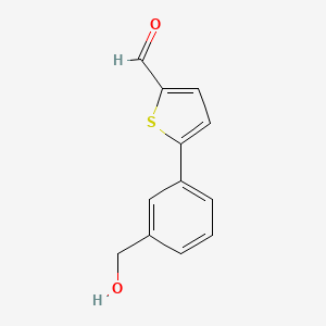 molecular formula C12H10O2S B12066061 3-(5-Formylthiophen-2-yl)benzyl alcohol 