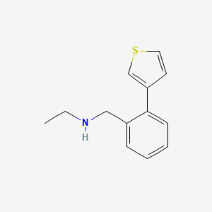 molecular formula C13H15NS B12066063 Ethyl({[2-(thiophen-3-yl)phenyl]methyl})amine 