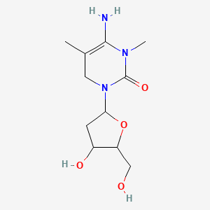 molecular formula C11H19N3O4 B12066069 6-amino-3-[4-hydroxy-5-(hydroxymethyl)oxolan-2-yl]-1,5-dimethyl-4H-pyrimidin-2-one 