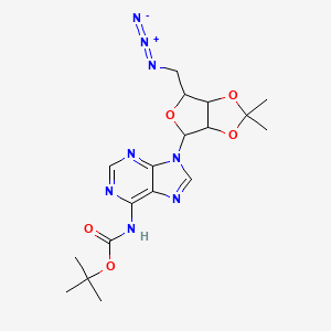 molecular formula C18H24N8O5 B12066077 5'-Azido-N6-Boc-5'-deoxy-2',3'-O-isopropylideneadenosine 