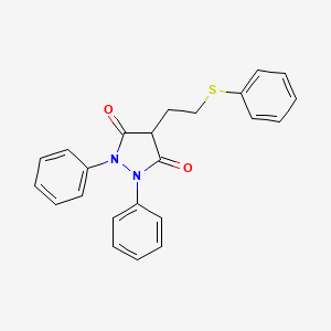 molecular formula C23H20N2O2S B1206609 1,2-Diphenyl-4-(2-phenylthioethyl)pyrazolidine-3,5-dione CAS No. 3736-92-3