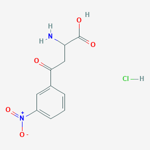 molecular formula C10H11ClN2O5 B12066090 a-Amino-3-nitro-g-oxo-benzenebutanoic acid HCl 